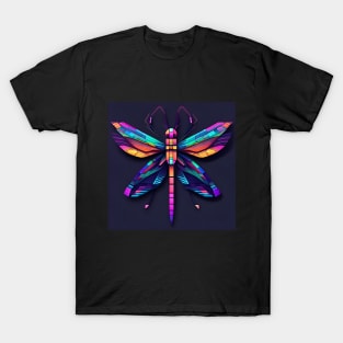 Neon Mosaic Dragonfly T-Shirt